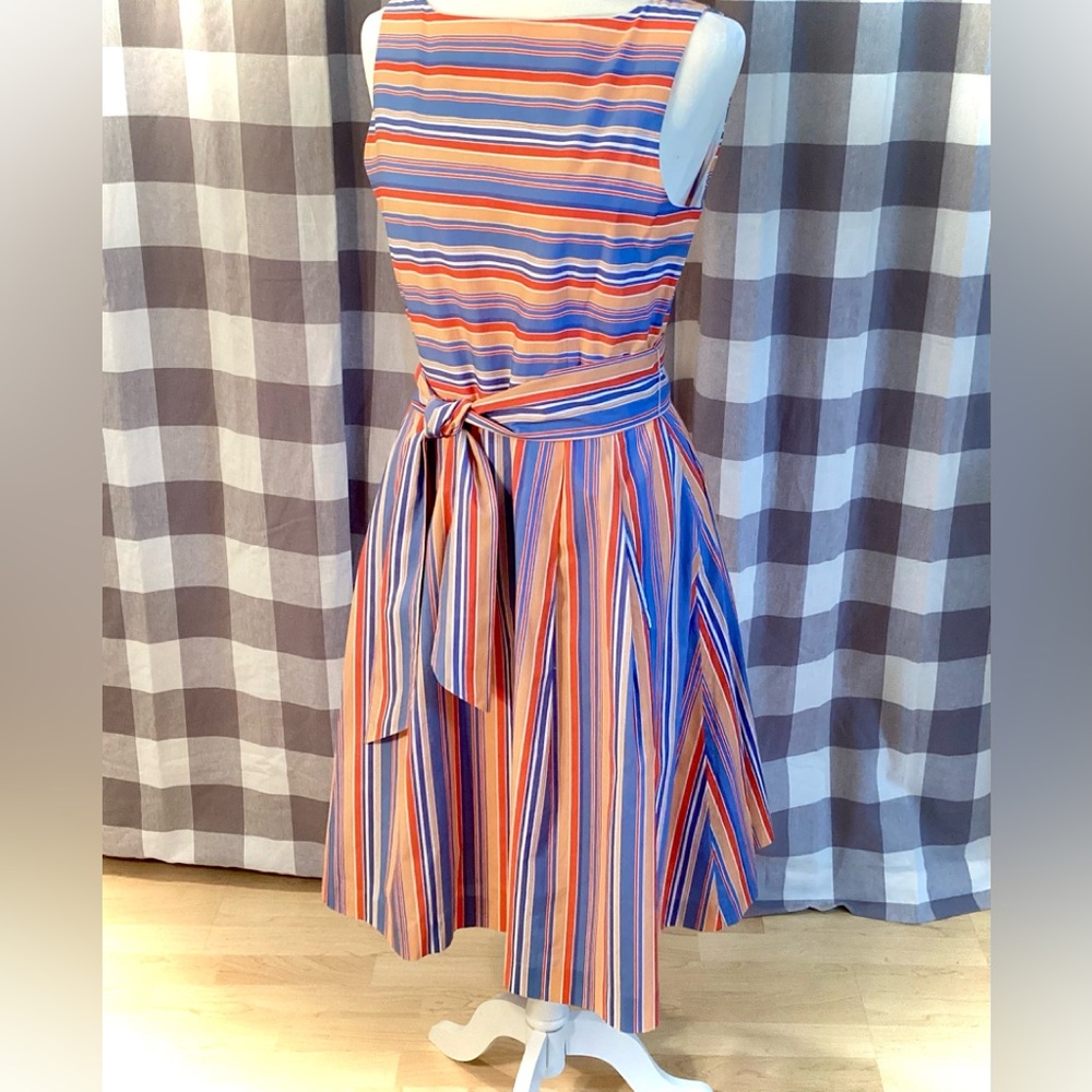 L.L. Bean - Bean Signature Vibrant Striped Midi Dress - Picture 2 of 9
